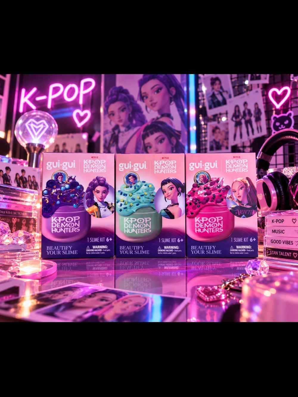 KPop Demon Hunters Gui Gui Slime Kit Rumi Mira Zoey Set of 3 NEW💗